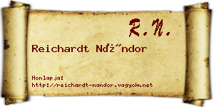 Reichardt Nándor névjegykártya